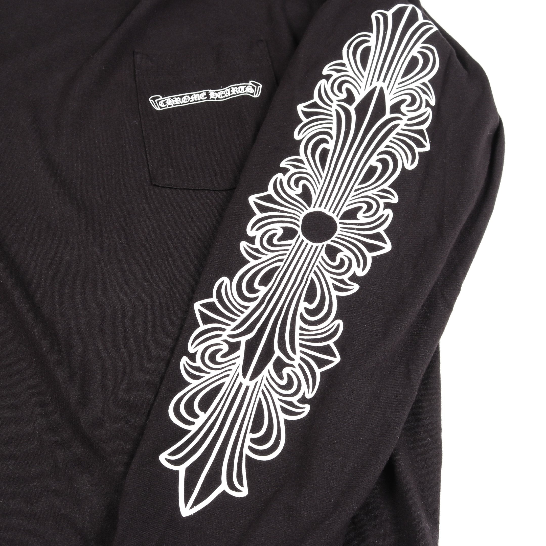 クロムハーツ ホノルル限定 アームフローラル プリント 長袖 カットソー クロムハーツ ホノルル限定 アームフローラル プリント 長袖