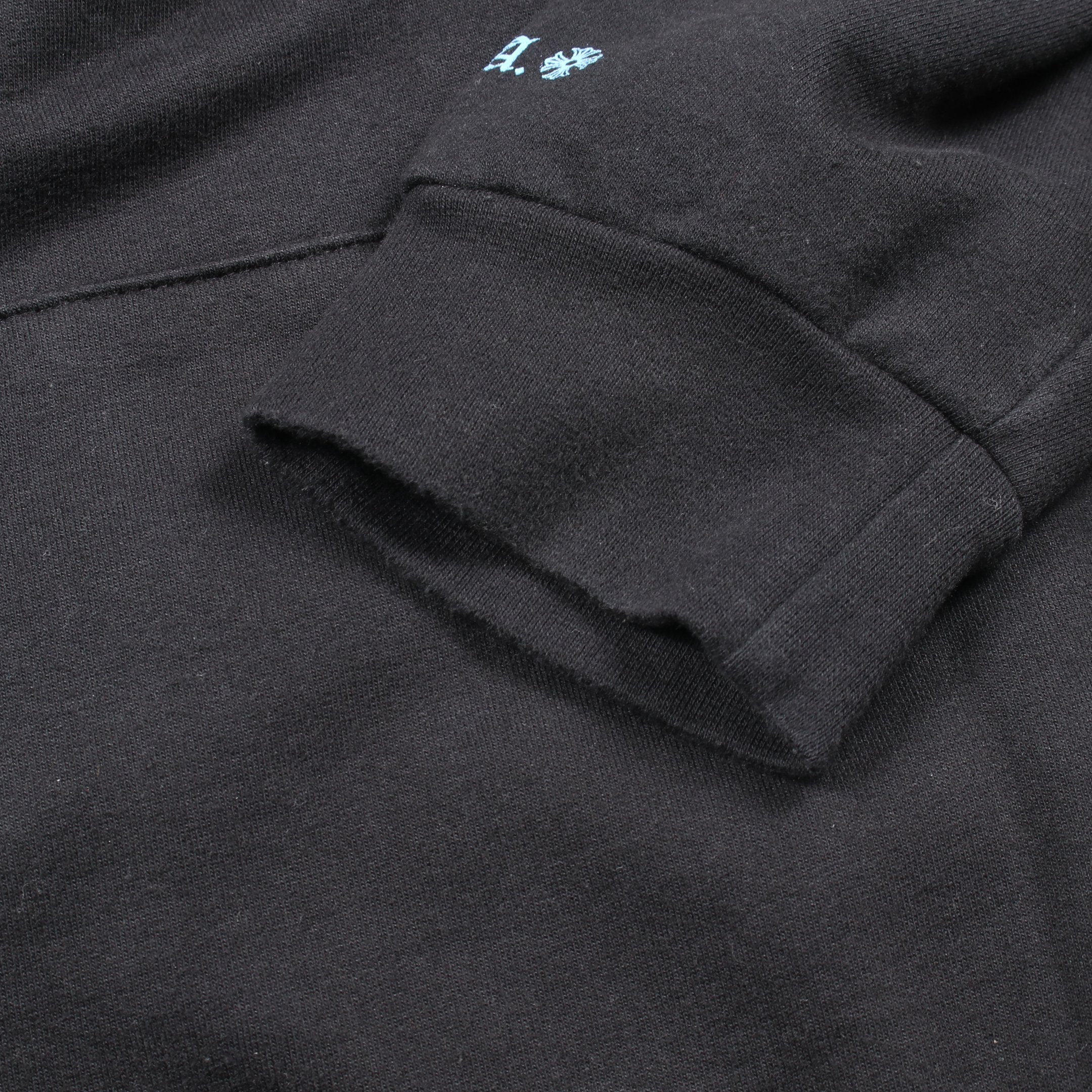 ホースシュー バックプリント プルオーバーパーカー コットン ブラック