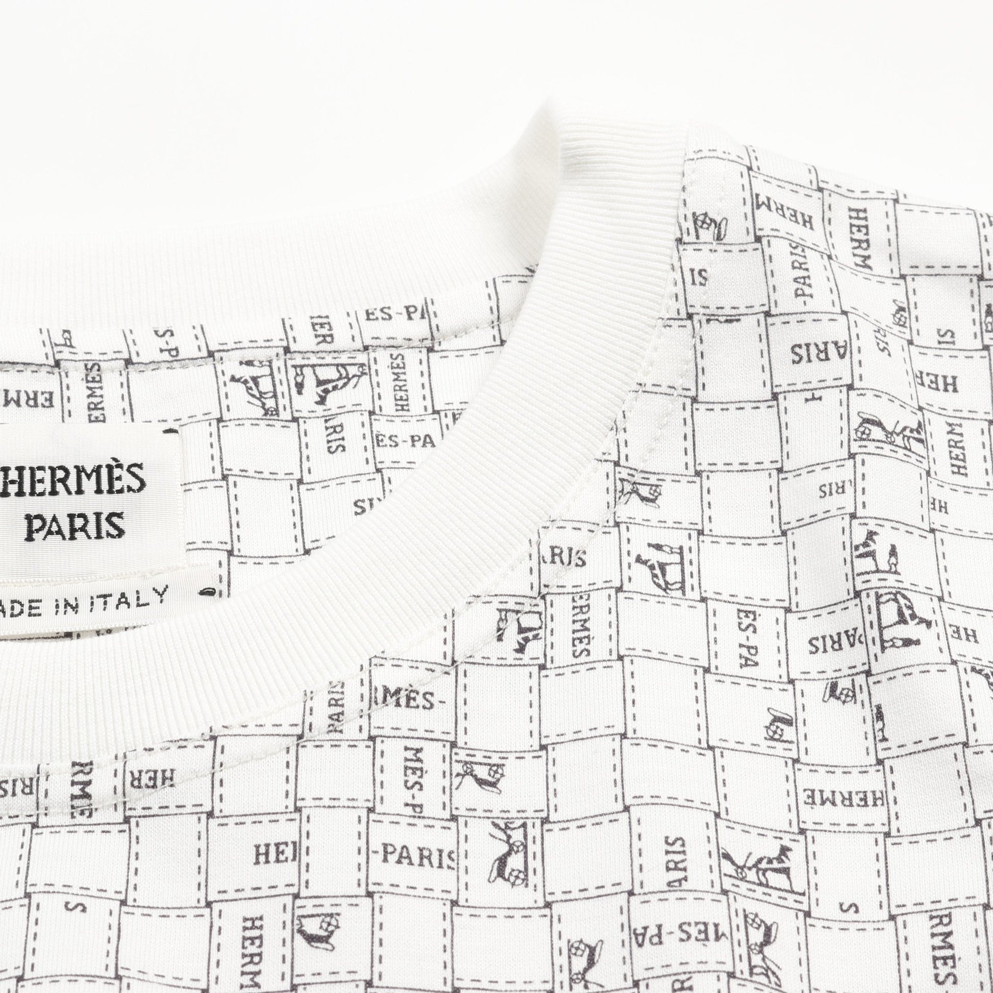 BOLDUC AU CARRE ワンピース コットン ホワイト ブラック エルメス ワンピース HERMES