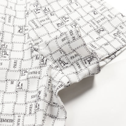BOLDUC AU CARRE ワンピース コットン ホワイト ブラック エルメス ワンピース HERMES