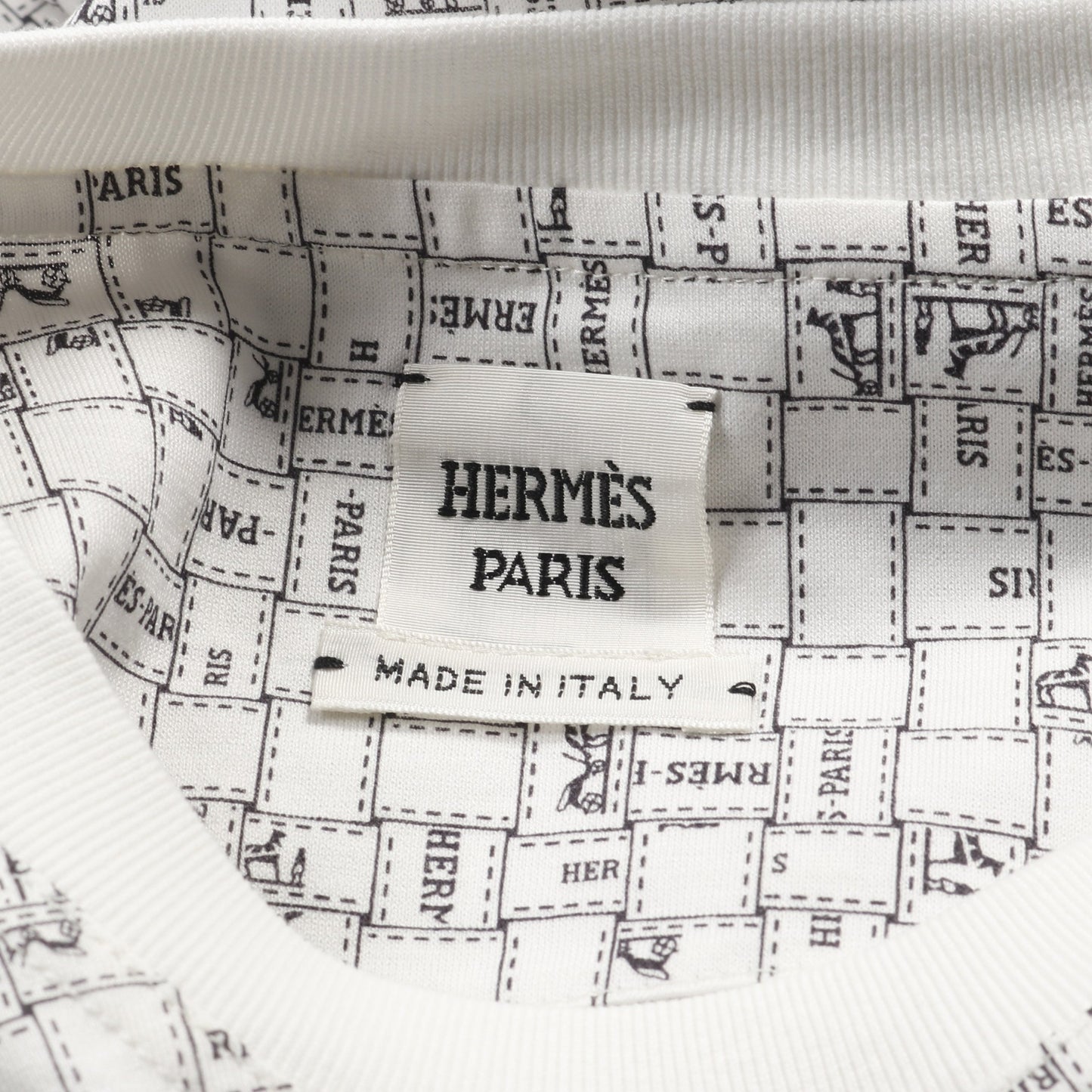 BOLDUC AU CARRE ワンピース コットン ホワイト ブラック エルメス ワンピース HERMES