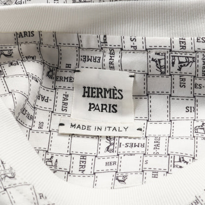 BOLDUC AU CARRE ワンピース コットン ホワイト ブラック エルメス ワンピース HERMES