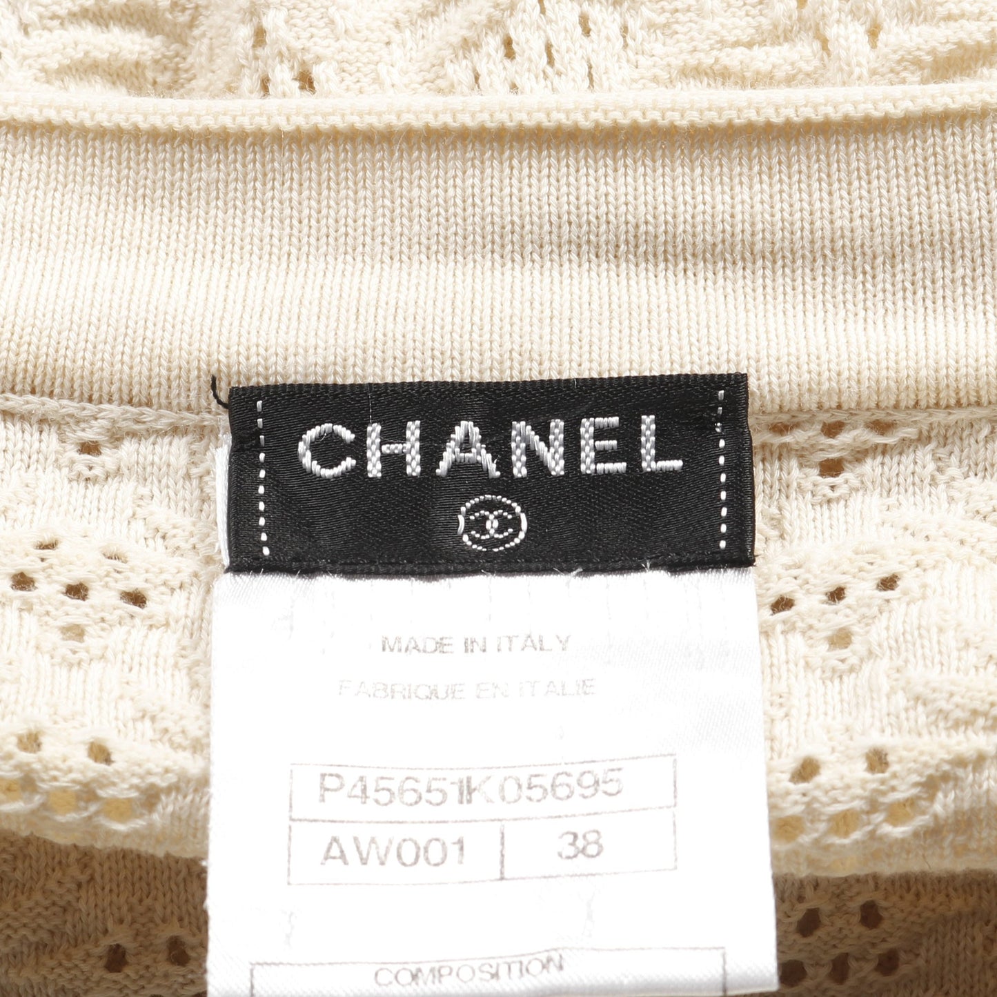 ココマークボタン ワンピース コットン アイボリー シャネル ワンピース CHANEL
