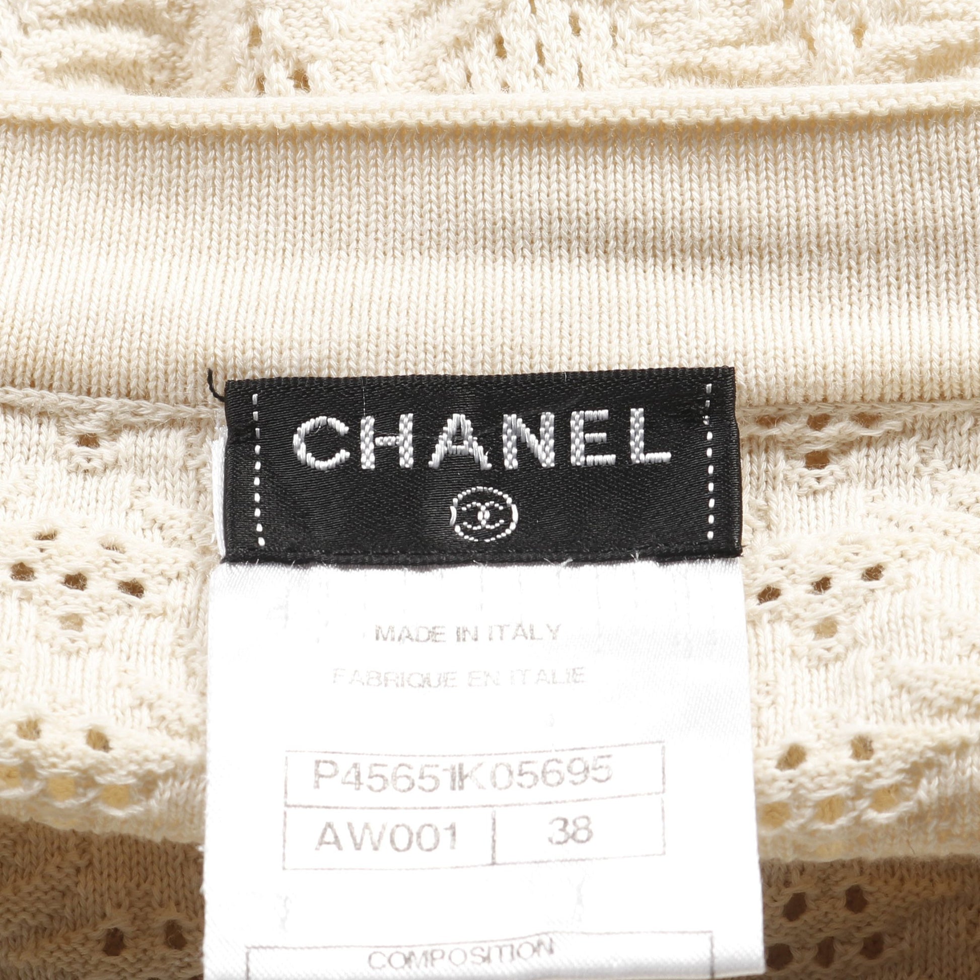 ココマークボタン ワンピース コットン アイボリー シャネル ワンピース CHANEL