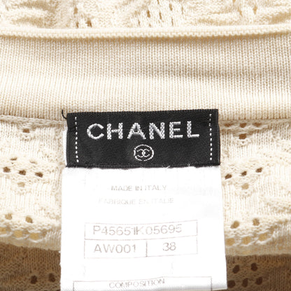 ココマークボタン ワンピース コットン アイボリー シャネル ワンピース CHANEL