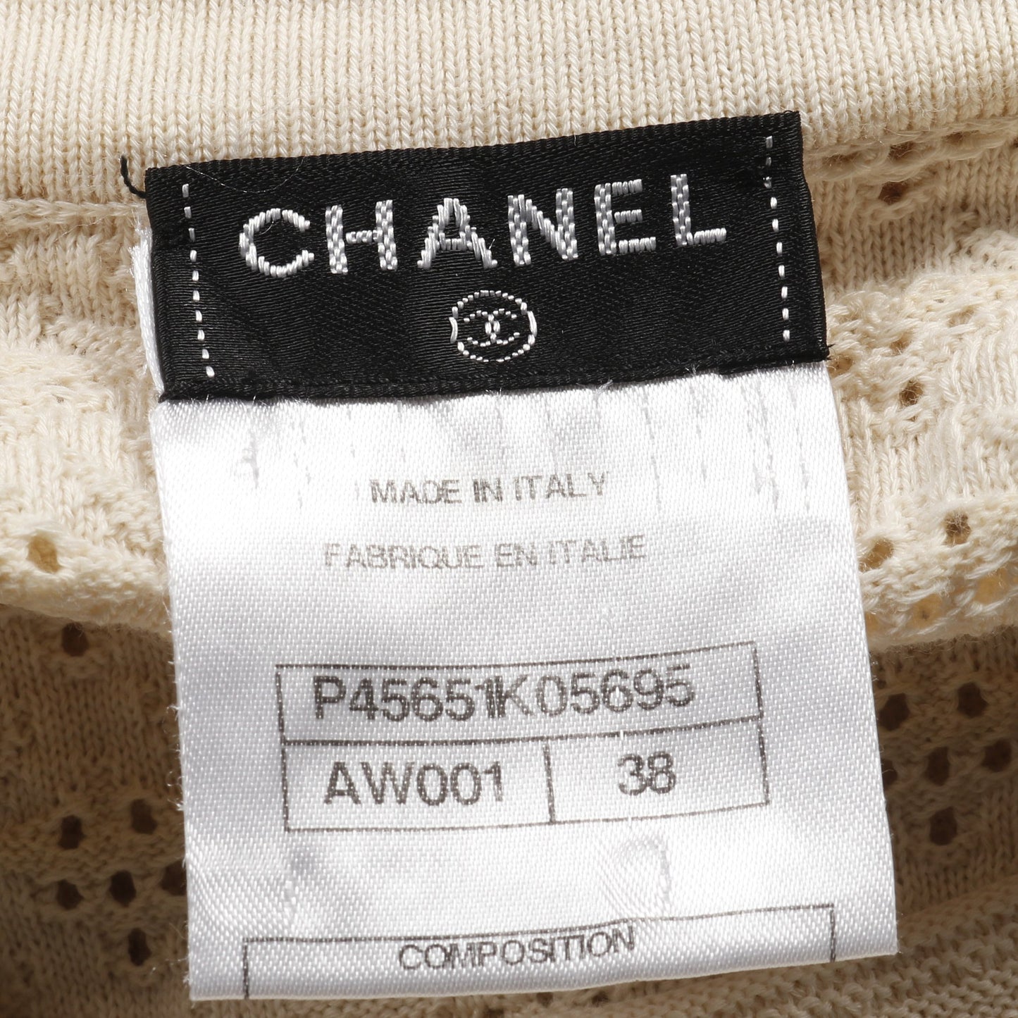 ココマークボタン ワンピース コットン アイボリー シャネル ワンピース CHANEL