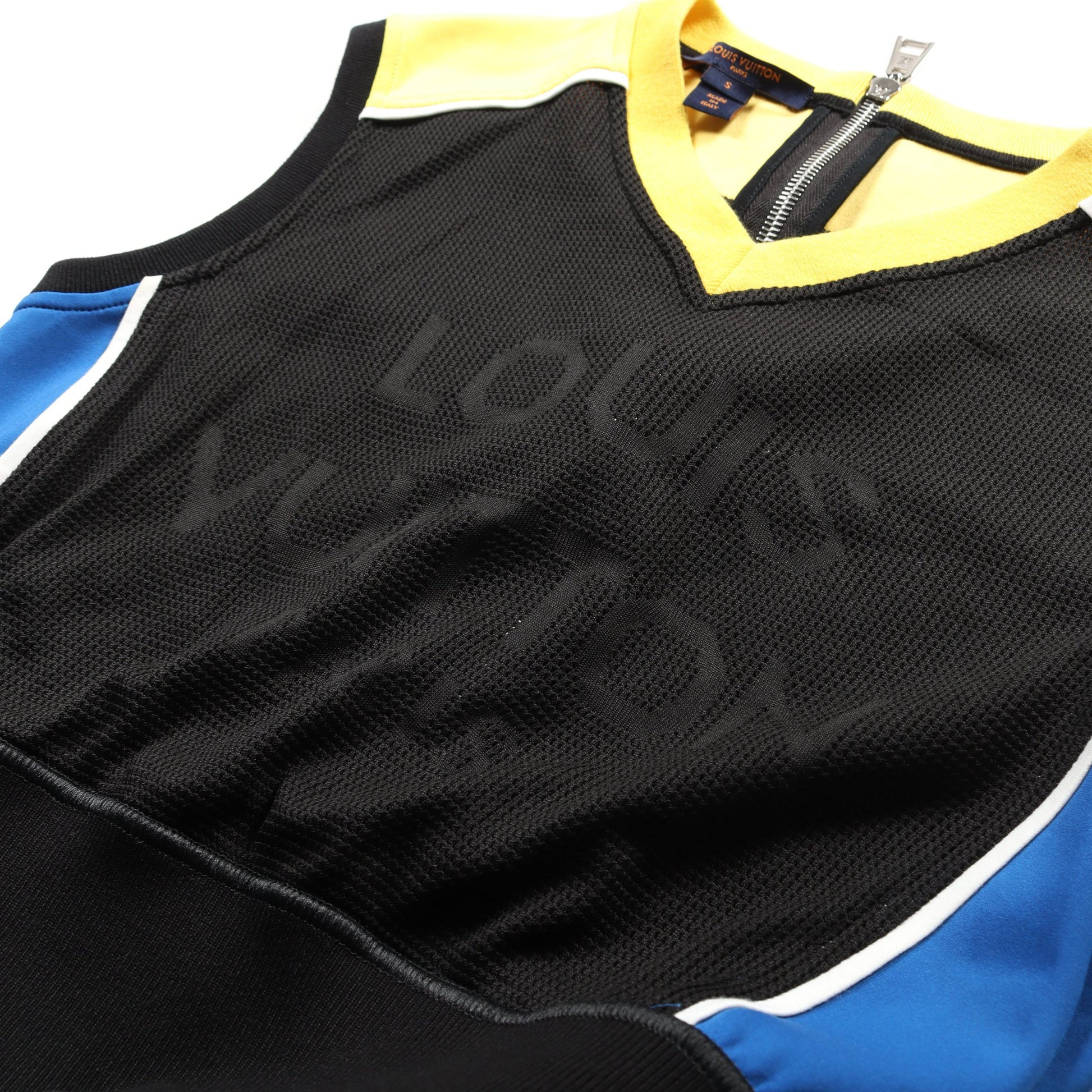 ワンピース Vネック ノースリーブ ナイロン ブラック イエロー ブルー  