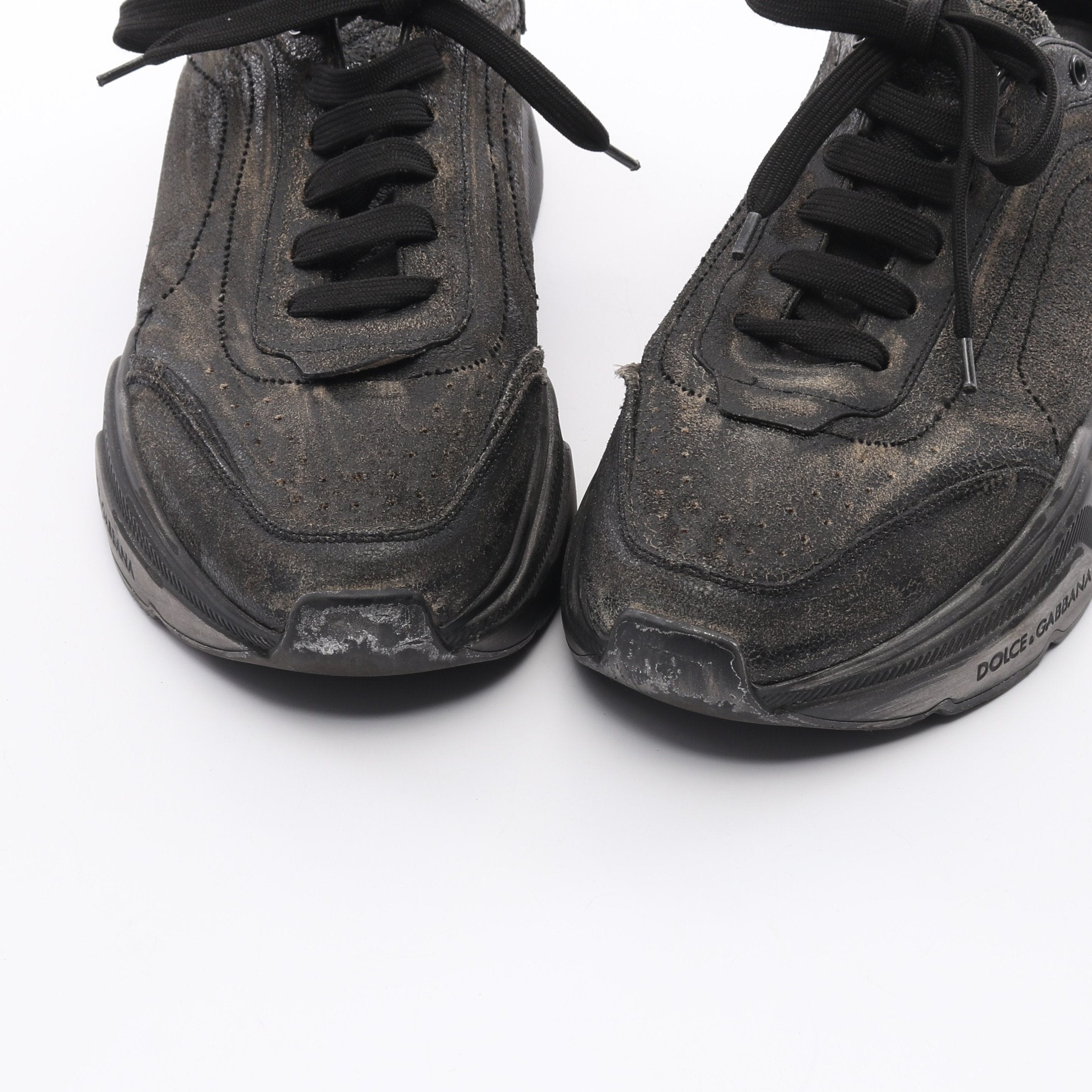 デイマスター スニーカー レザー ブラック ダメージ加工 ドルチェ