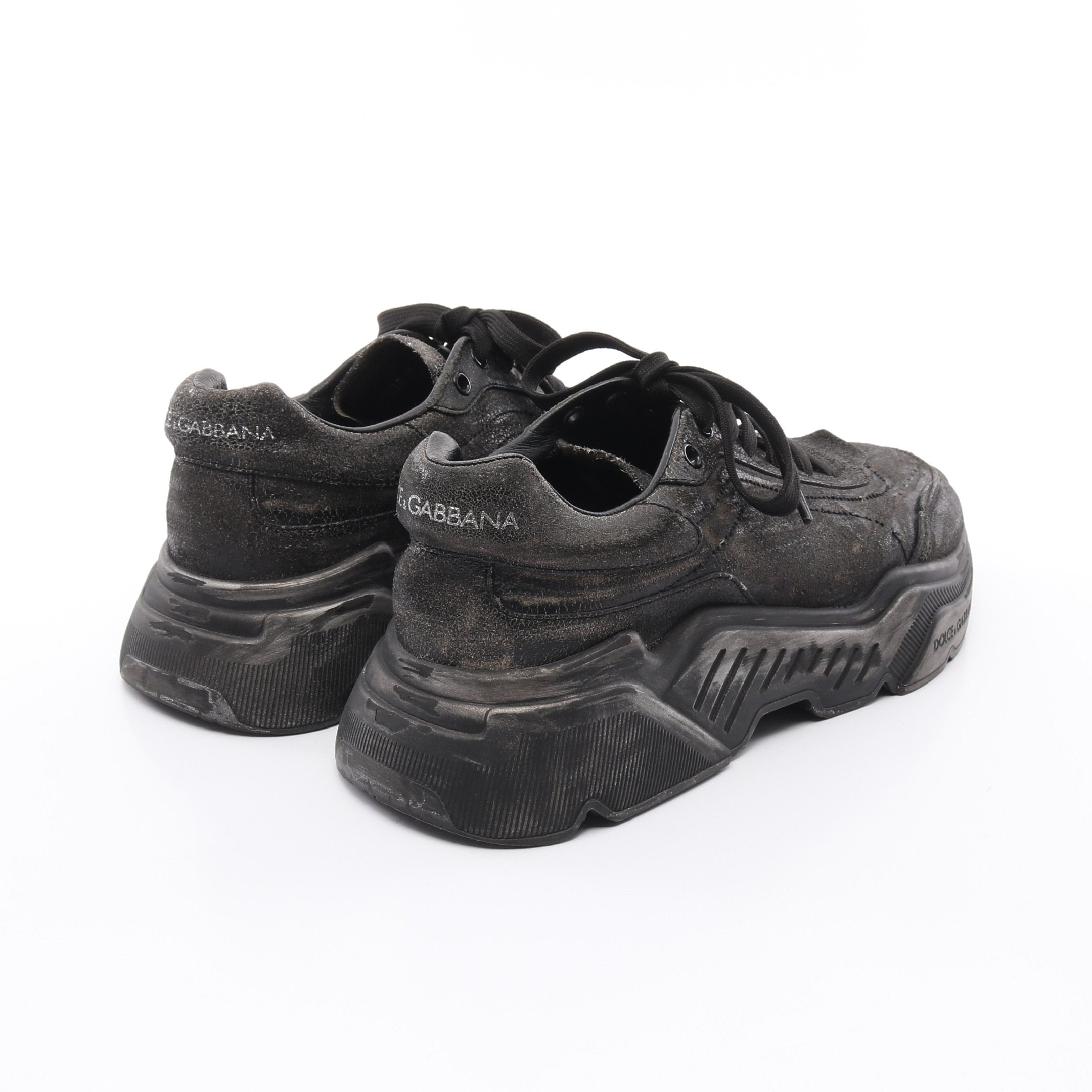 デイマスター スニーカー レザー ブラック ダメージ加工 ドルチェ