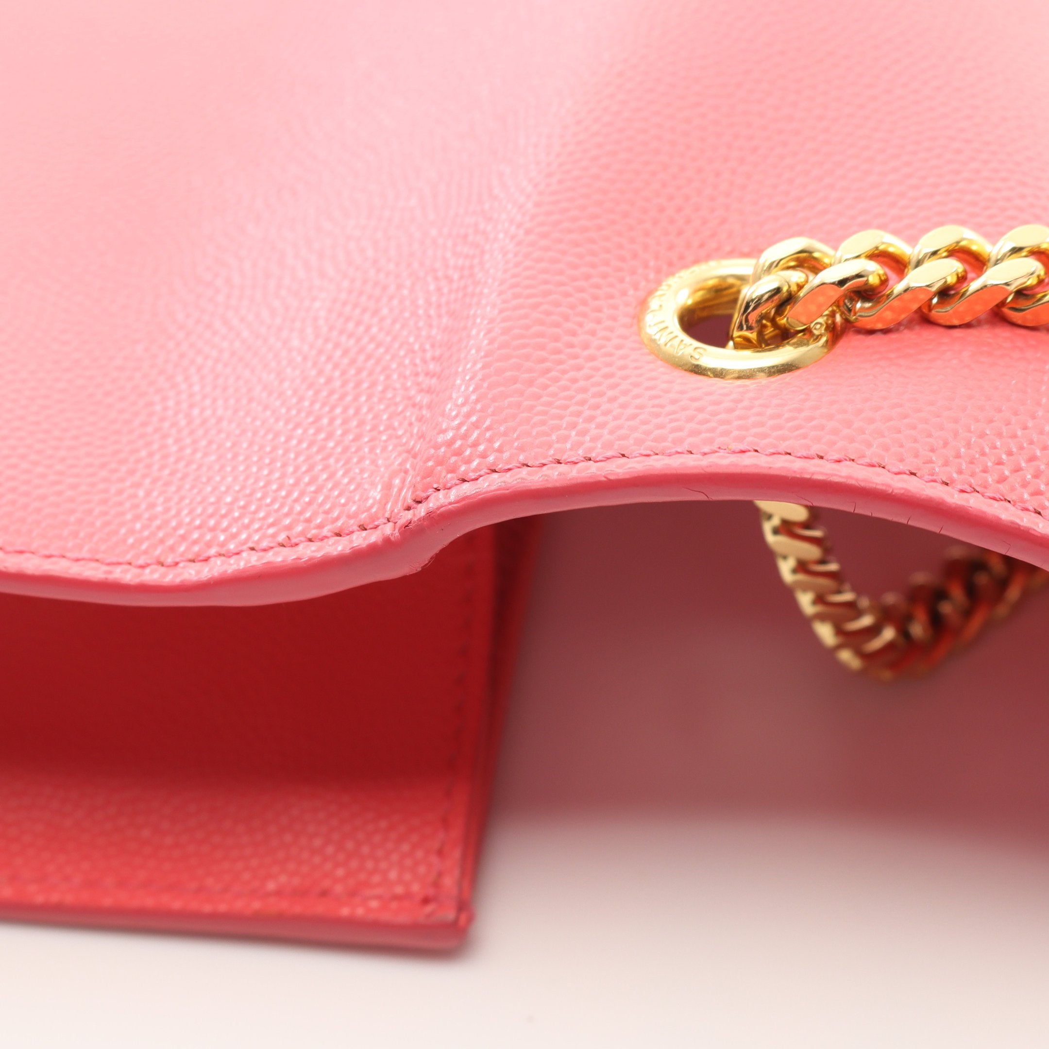 美品SAINT LAURENT ピンク クラッチバッグ Saint Laurent Pre-Owned 2013-2025 レザー シックライン クラッチ