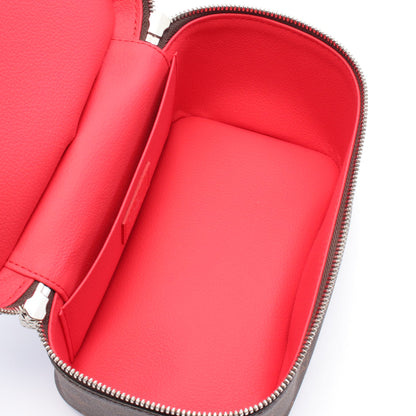 ニース ミニ モノグラムマカサー ハンドバッグ バニティバッグ PVC レザー ブラウン レッド ルイヴィトン バッグ LOUIS VUITTON