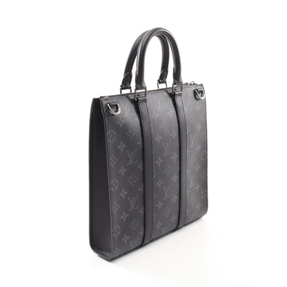 サックプラ クロス モノグラムエクリプス ハンドバッグ PVC レザー ブラック 2WAY ルイヴィトン バッグ LOUIS VUITTON