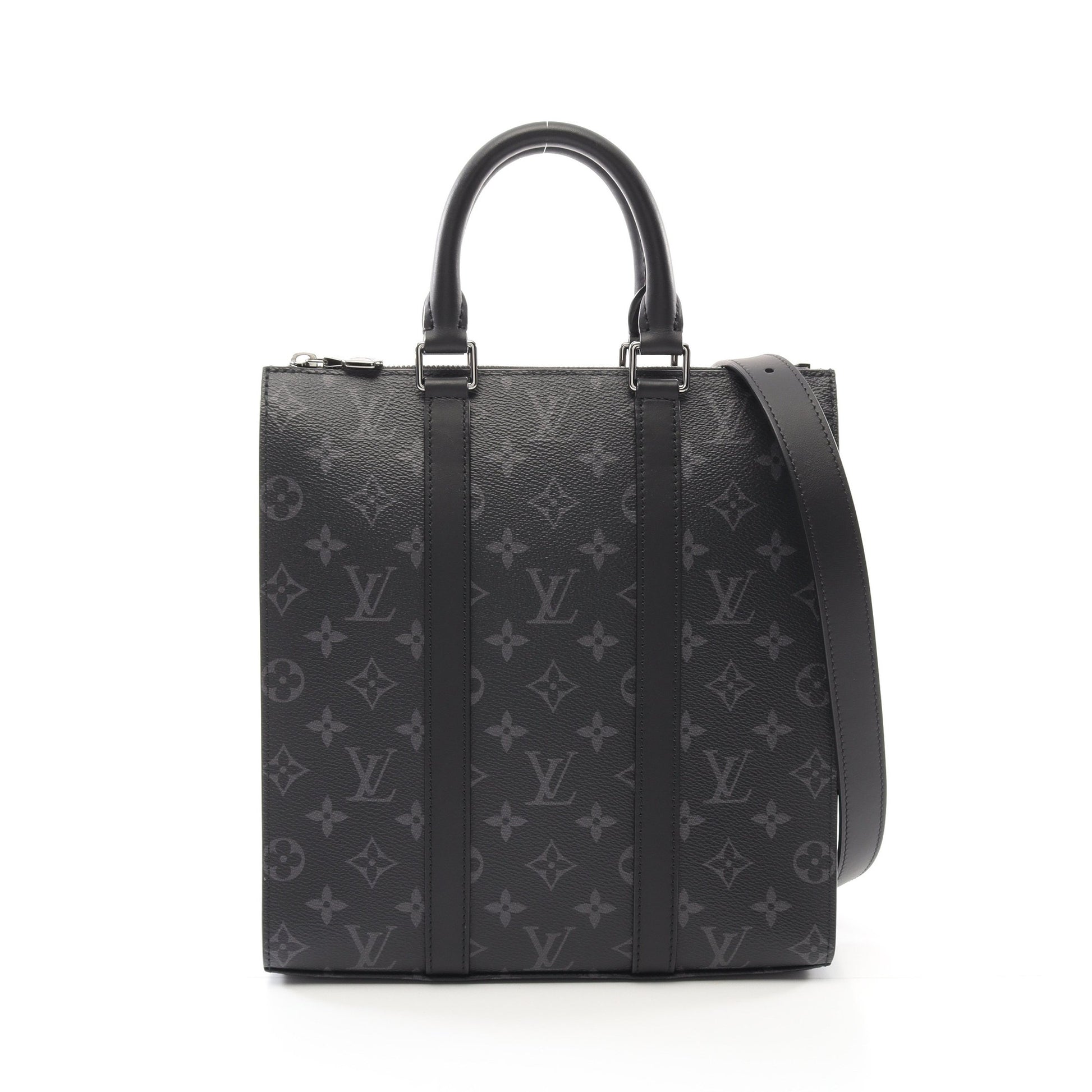 サックプラ クロス モノグラムエクリプス ハンドバッグ PVC レザー ブラック 2WAY ルイヴィトン バッグ LOUIS VUITTON