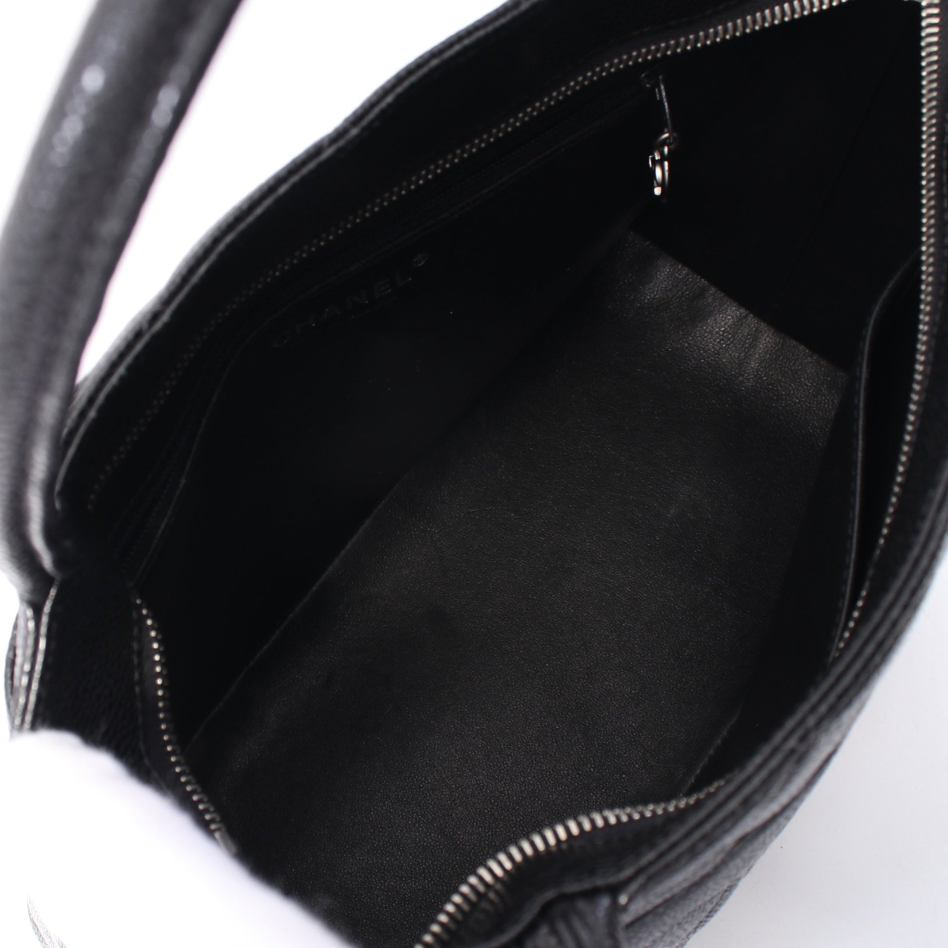 復刻トート ハンドバッグ トートバッグ キャビアスキン ブラック シルバー金具 シャネル バッグ CHANEL