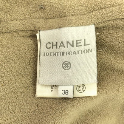 袖ロゴ ロングコート コート ベージュ シャネル アウター CHANEL