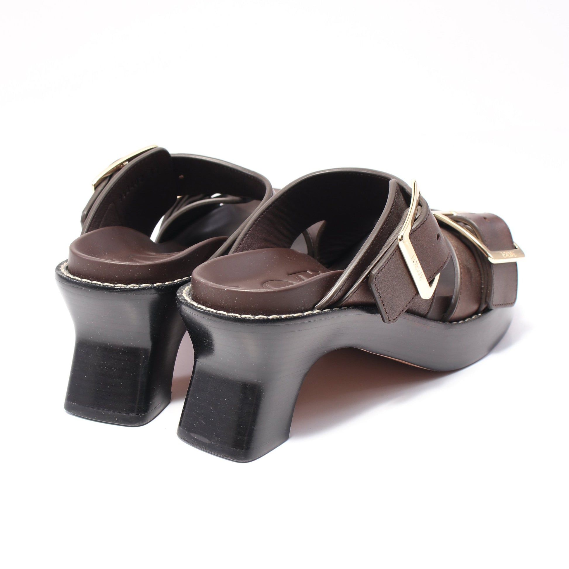 ロエベ LOEWE イーズ バックル ミュール サンダル 靴 ブラッシュド  