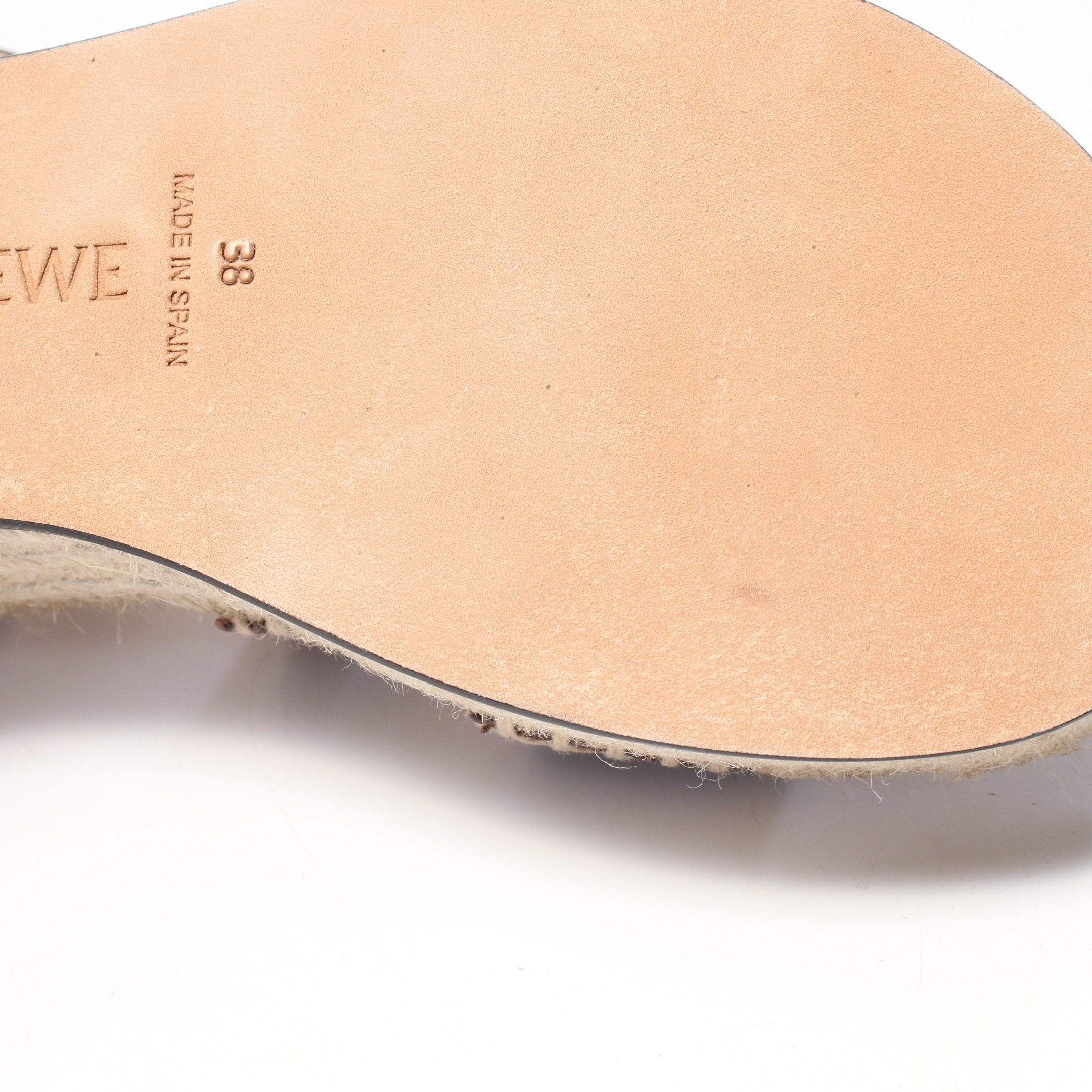 ペタル エスパドリーユ サンダル レザー ブラウン ウェッジソール