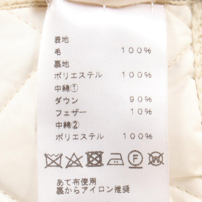 H柄 ブルゾン ウール オフホワイト フード付き エルメス アウター HERMES