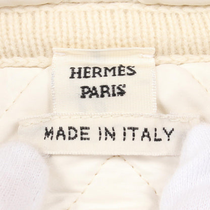 H柄 ブルゾン ウール オフホワイト フード付き エルメス アウター HERMES