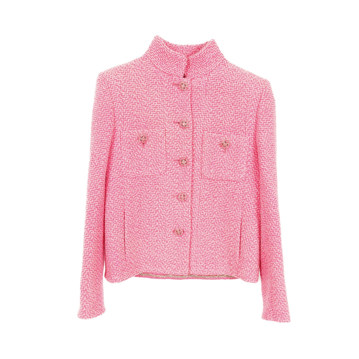 ココマークボタン ツイード ジャケット ウール ピンク シャネル アウター CHANEL