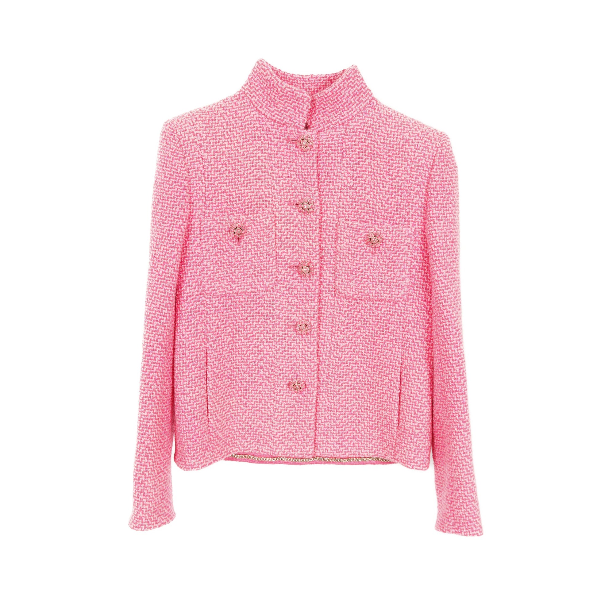 ココマークボタン ツイード ジャケット ウール ピンク シャネル アウター CHANEL