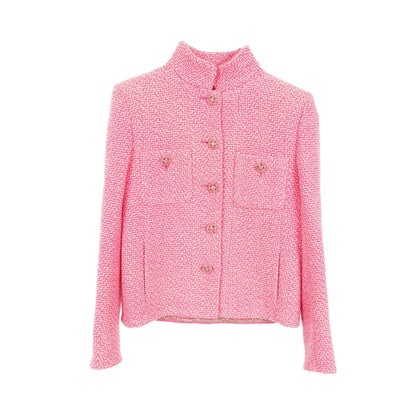 ココマークボタン ツイード ジャケット ウール ピンク シャネル アウター CHANEL