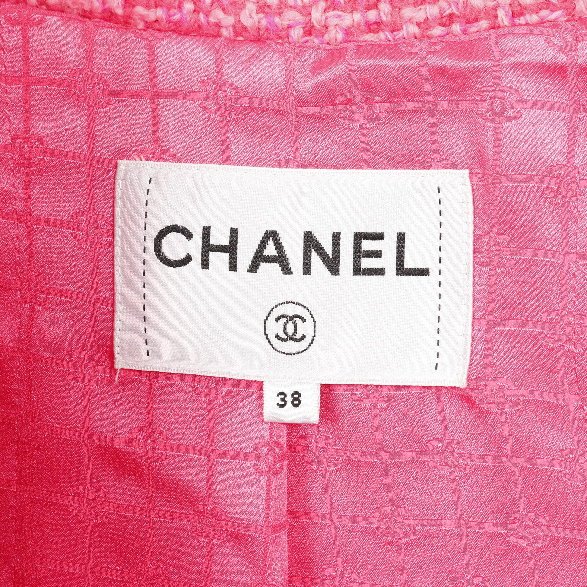 ココマークボタン ツイード ジャケット ウール ピンク シャネル アウター CHANEL