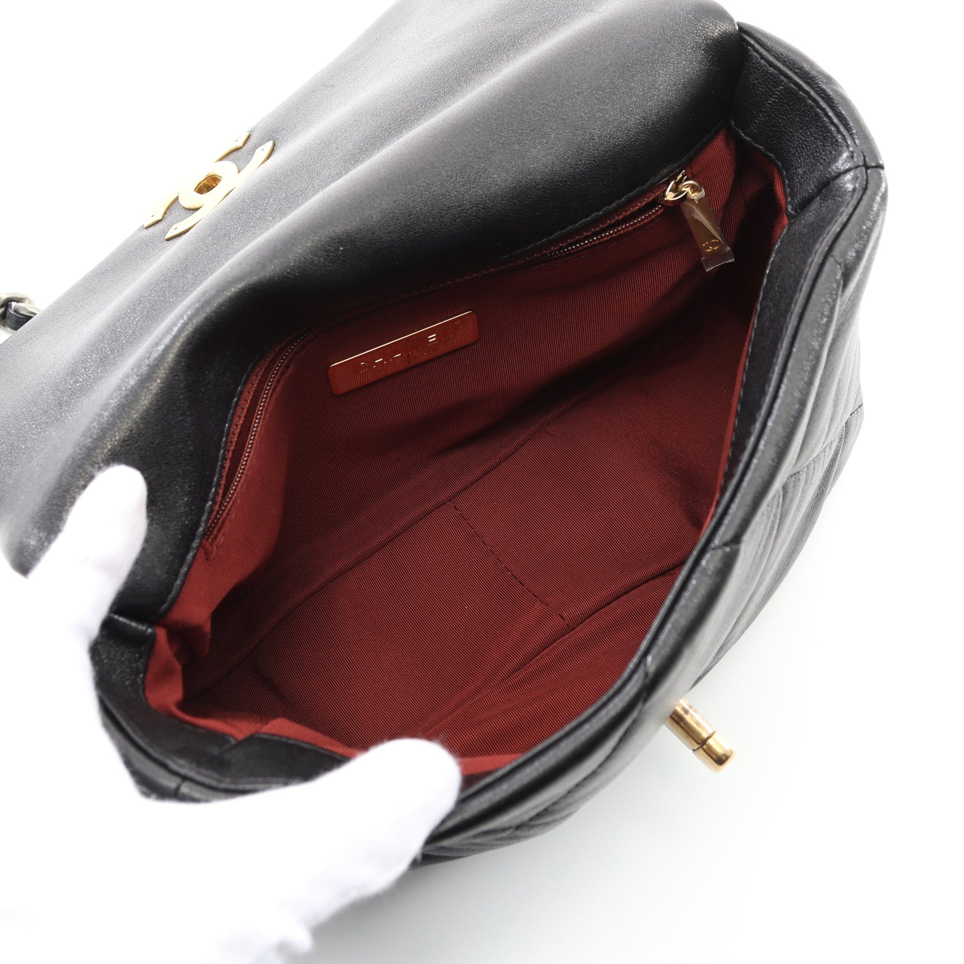 19 ディズヌフ マトラッセ チェーンショルダーバッグ レザー ブラック コンビ金具 2WAY シャネル バッグ CHANEL