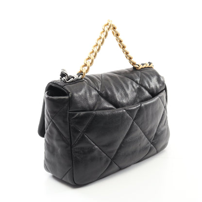 19 ディズヌフ マトラッセ チェーンショルダーバッグ レザー ブラック コンビ金具 2WAY シャネル バッグ CHANEL