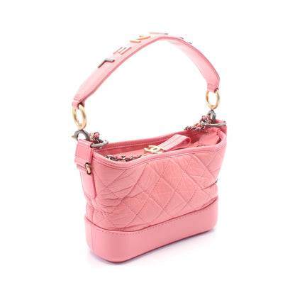 ガブリエル ドゥ シャネル スモール ホーボー チェーンショルダーバッグ レザー ピンク コンビ金具 シャネル バッグ CHANEL