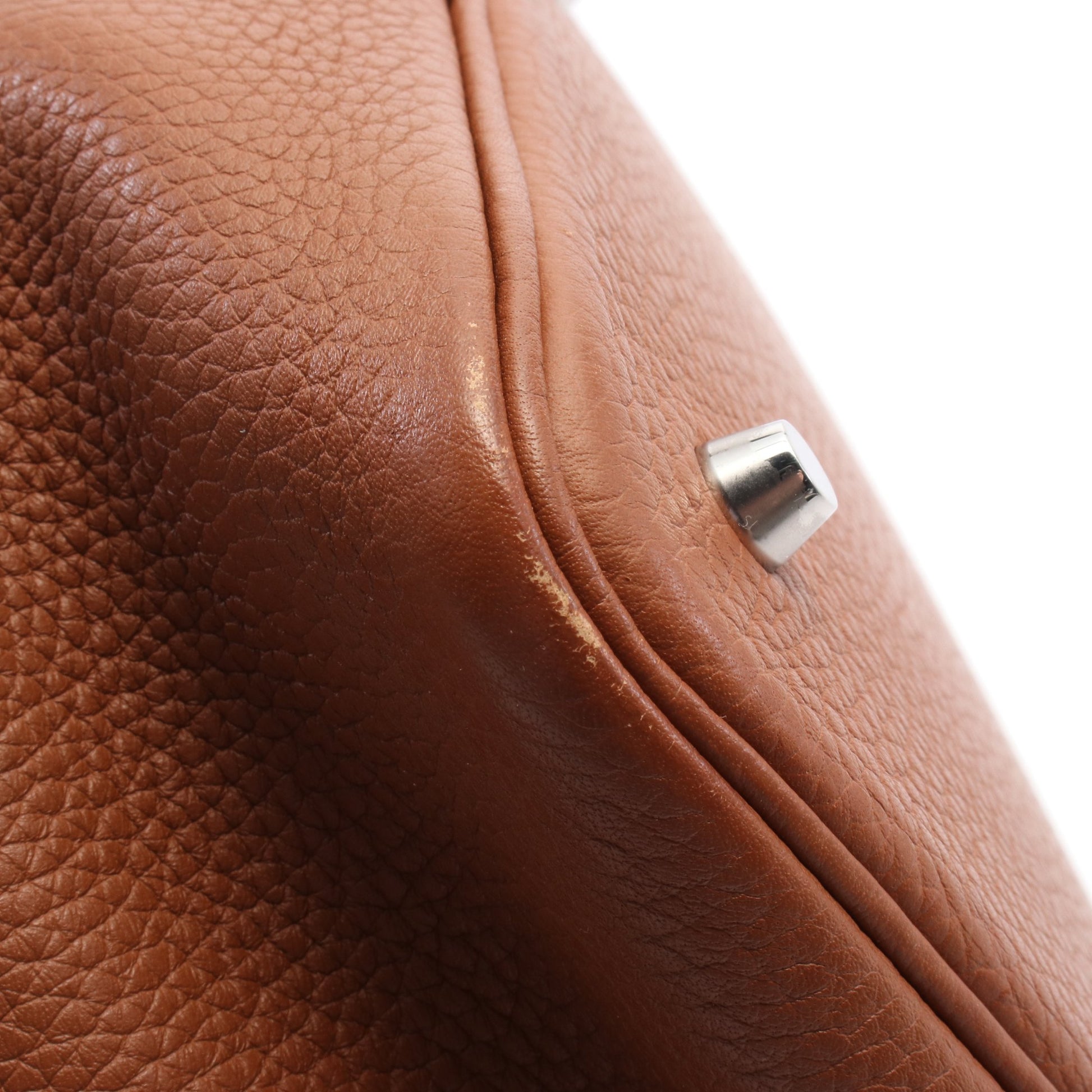 ピコタンロックMM ゴールド ハンドバッグ トリヨンクレマンス ブラウン シルバー金具 C刻印 エルメス バッグ HERMES