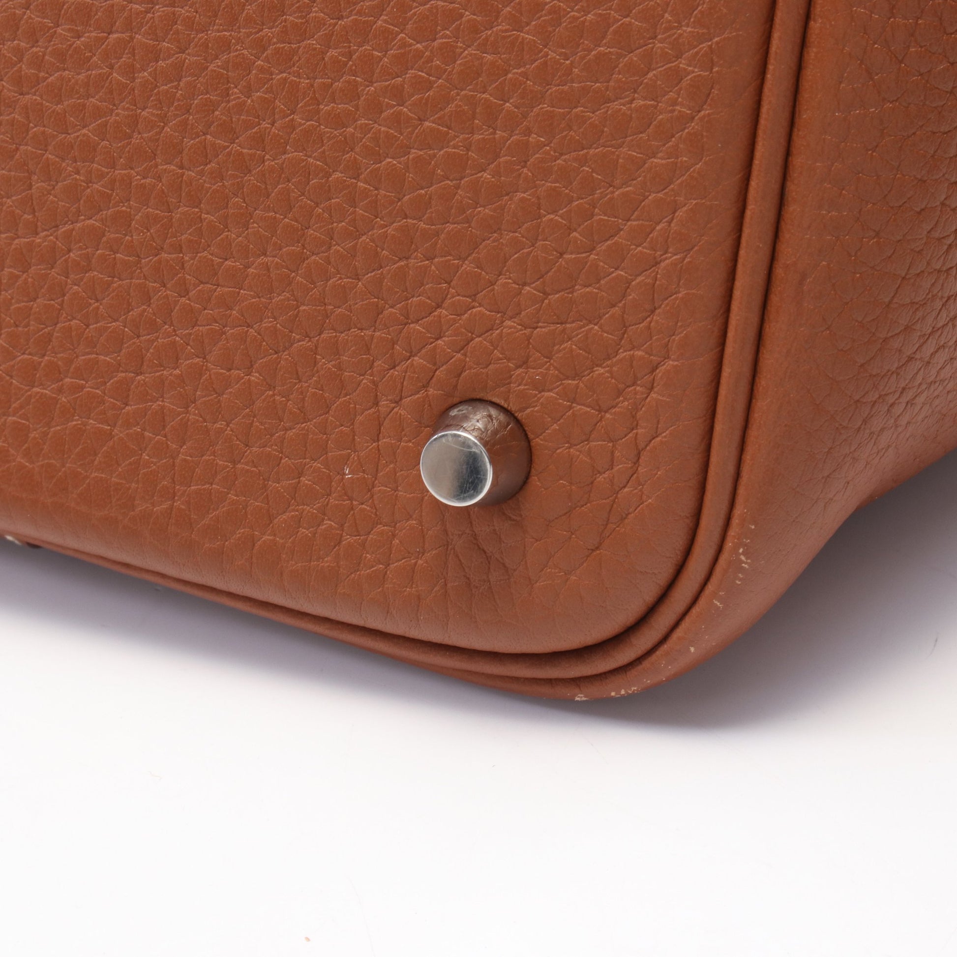 ピコタンロックMM ゴールド ハンドバッグ トリヨンクレマンス ブラウン シルバー金具 C刻印 エルメス バッグ HERMES