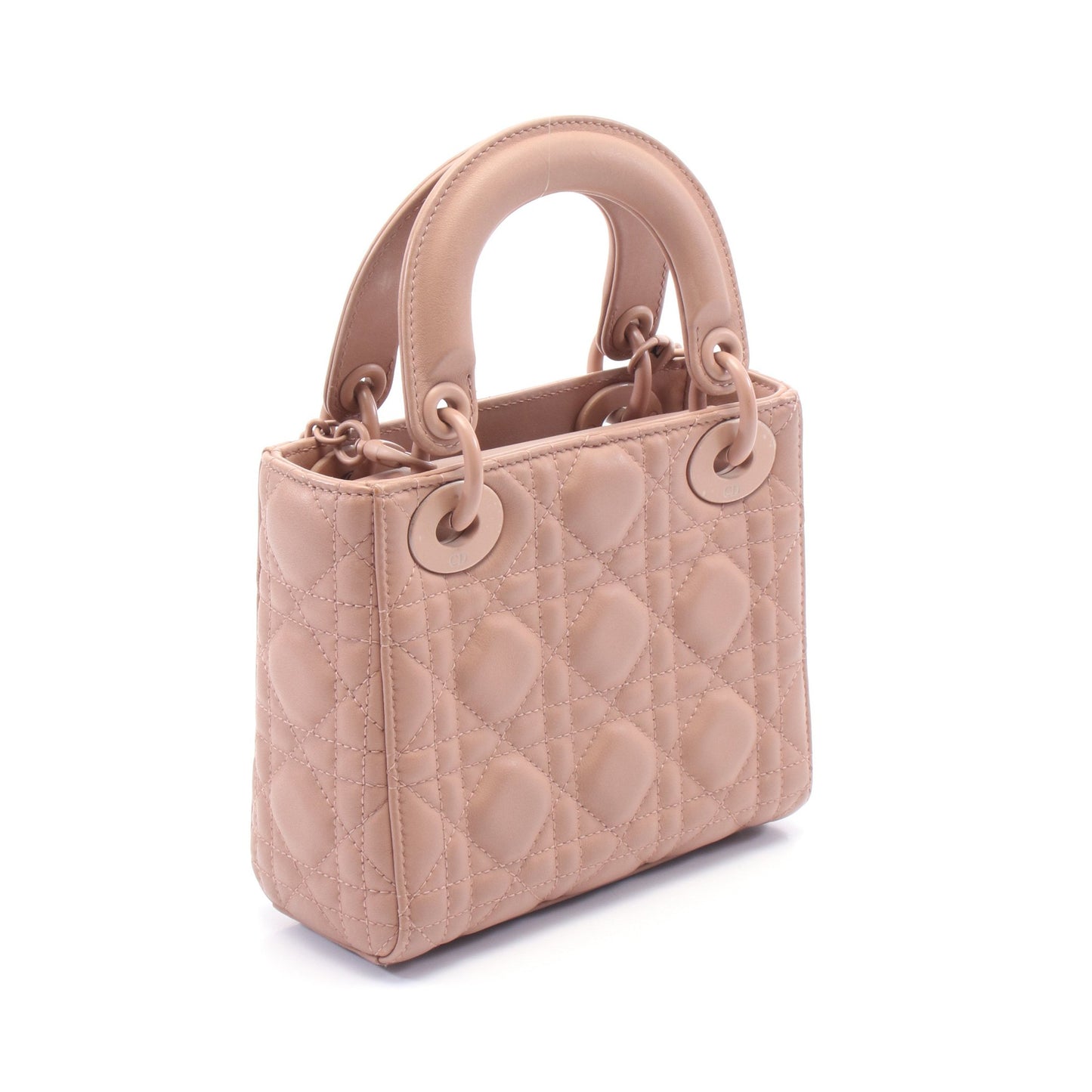 レディディオール ミニ カナージュ ハンドバッグ レザー ピンクベージュ 2WAY クリスチャンディオール バッグ Christian Dior