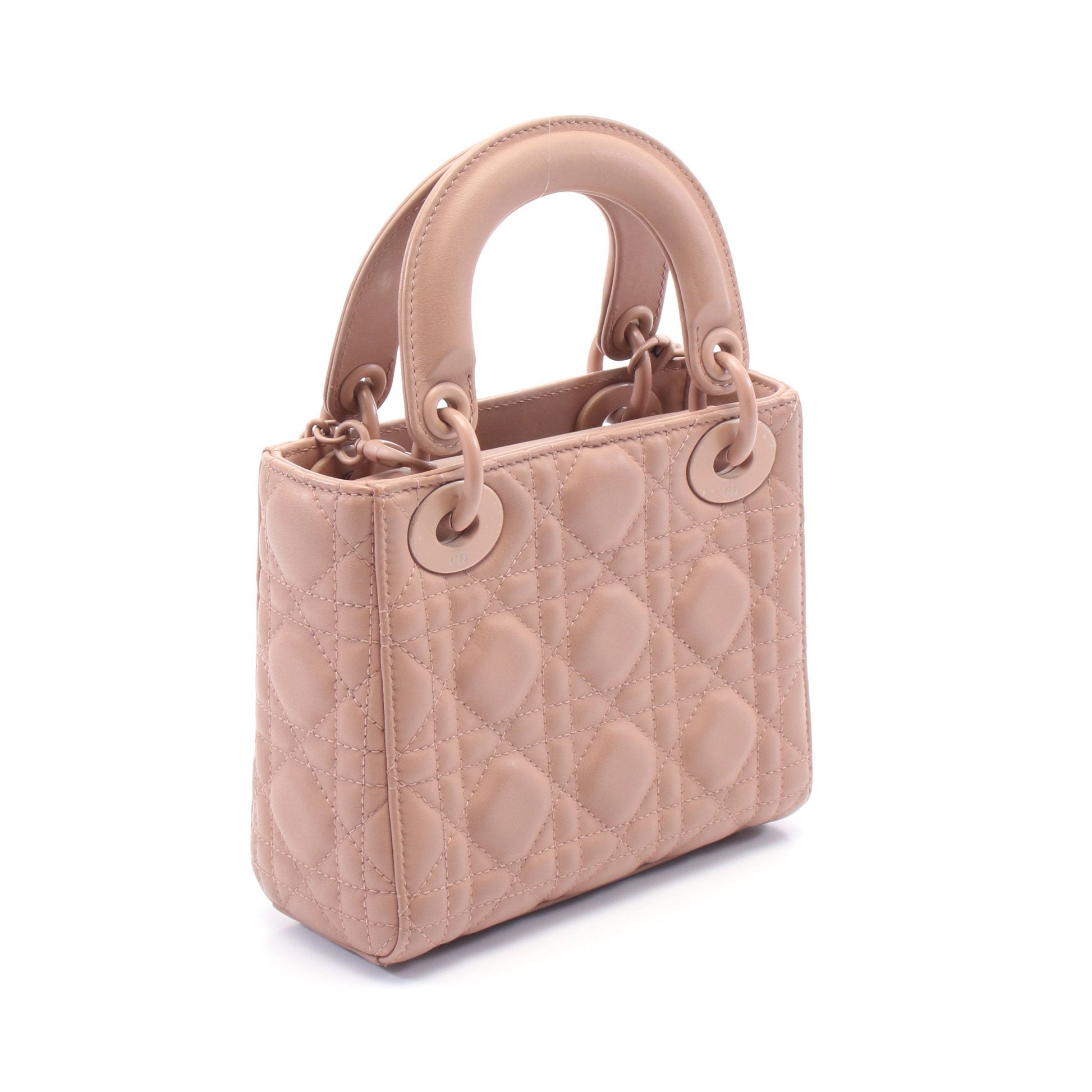 レディディオール ミニ カナージュ ハンドバッグ レザー ピンクベージュ 2WAY クリスチャンディオール バッグ Christian Dior