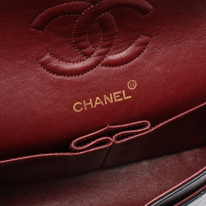 マトラッセ Wフラップ Wチェーンショルダーバッグ ラムスキン ブラック ゴールド金具 ヴィンテージ シャネル バッグ CHANEL