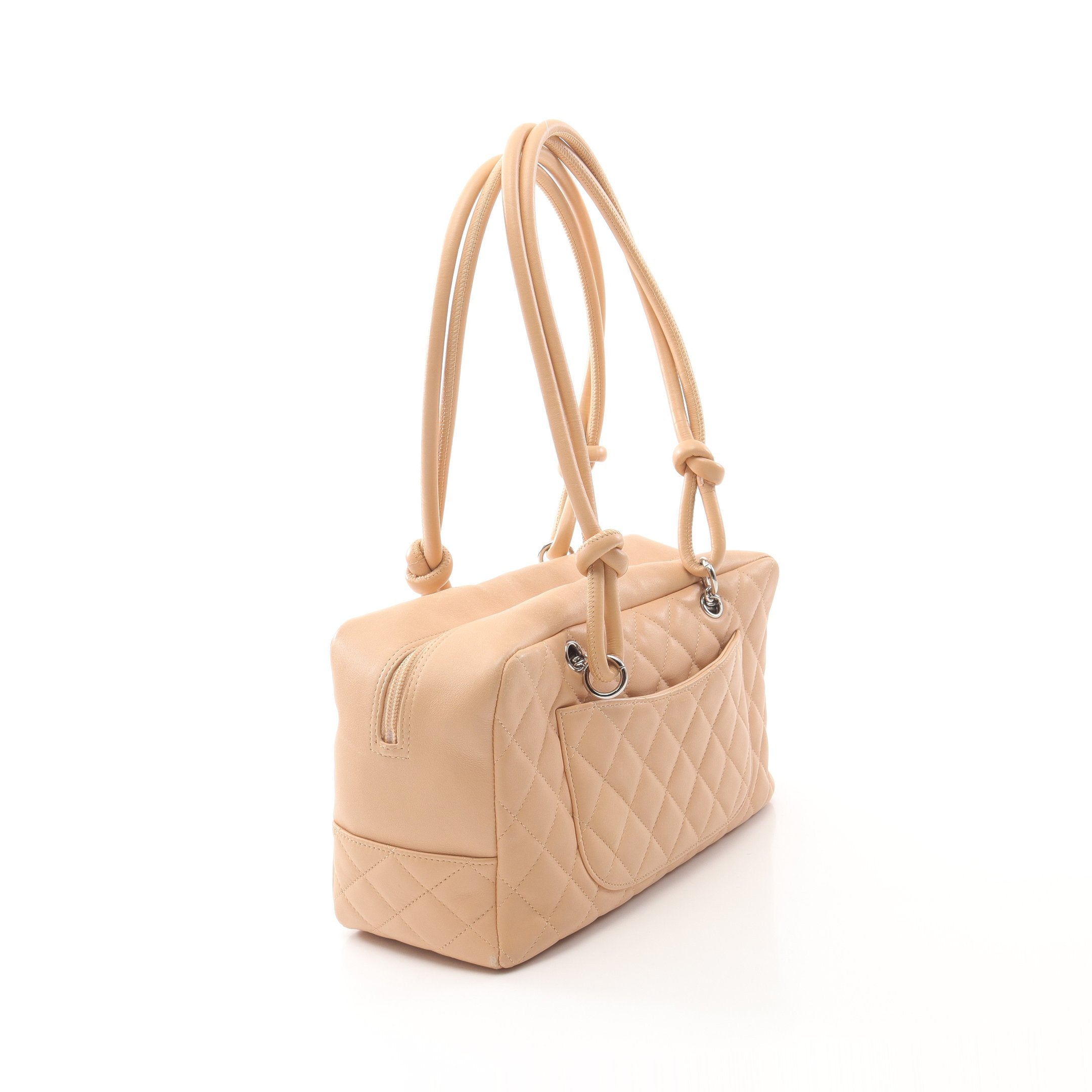 CHANEL シャネル カンボンライン ショルダーバッグ ラムスキン ベージュ シャネル(CHANEL)シャネル カンボンライン ラージポシェット