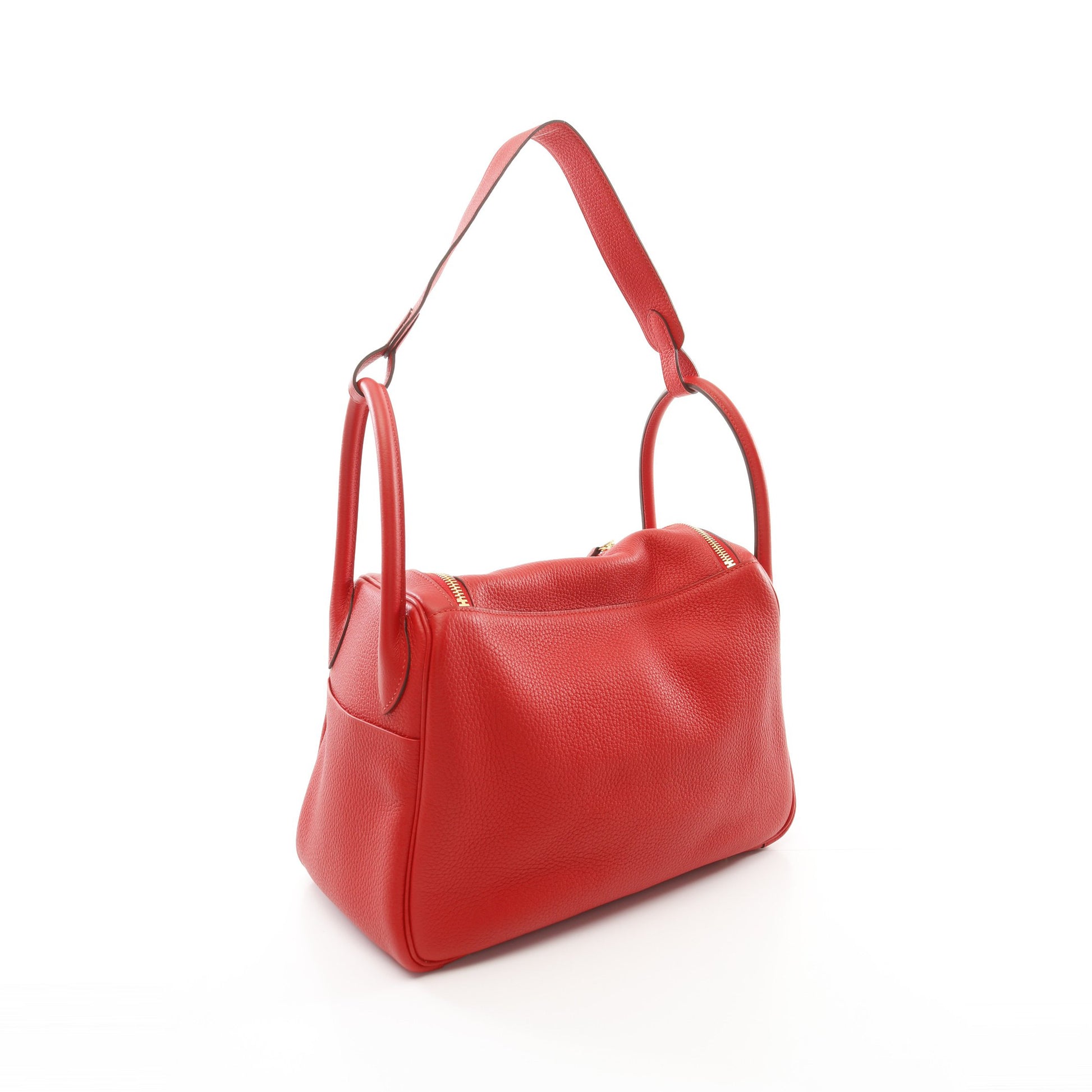 リンディ30 ルージュトマト ショルダーバッグ トリヨンクレマンス レッド ゴールド金具 Z刻印 エルメス バッグ HERMES