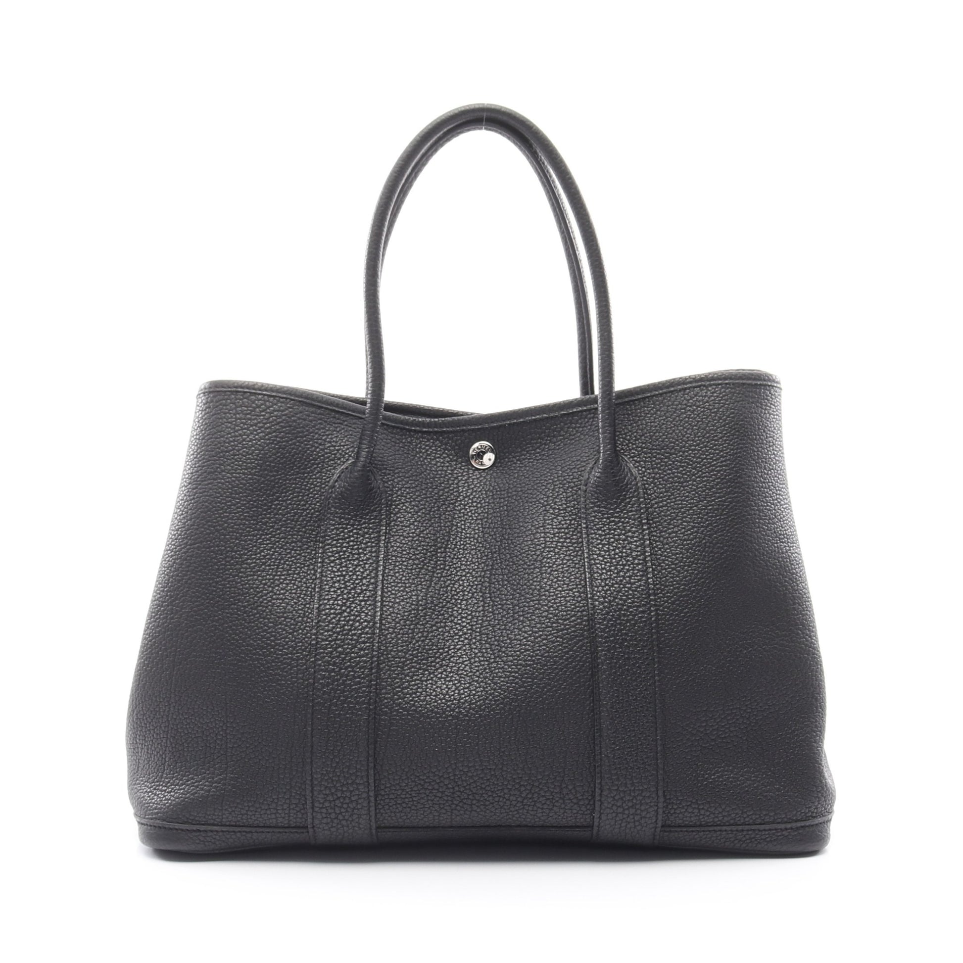ガーデンパーティPM ブラック ハンドバッグ トートバッグ ネゴンダ ブラック シルバー金具 □P刻印 エルメス バッグ HERMES