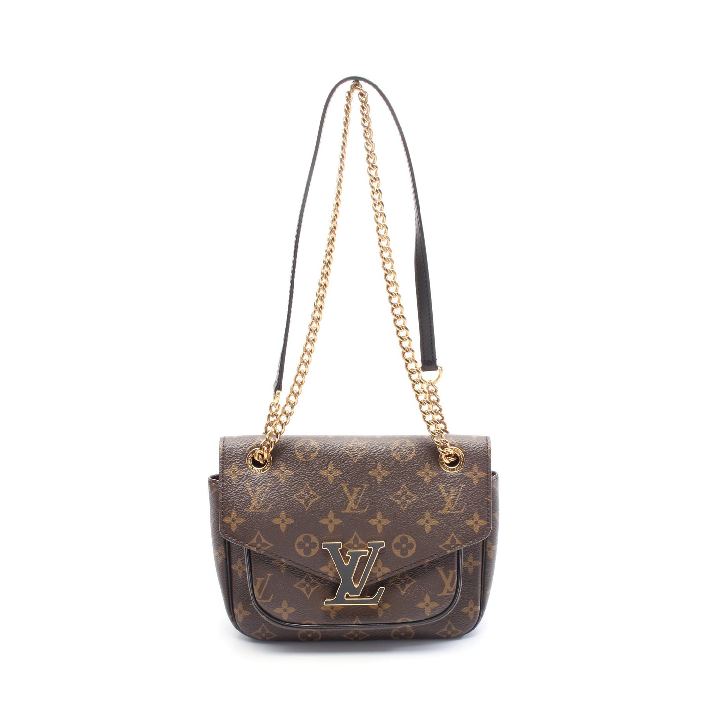 パッシー モノグラム ショルダーバッグ チェーンショルダーバッグ PVC レザー ブラウン ブラック ルイヴィトン バッグ LOUIS VUITTON