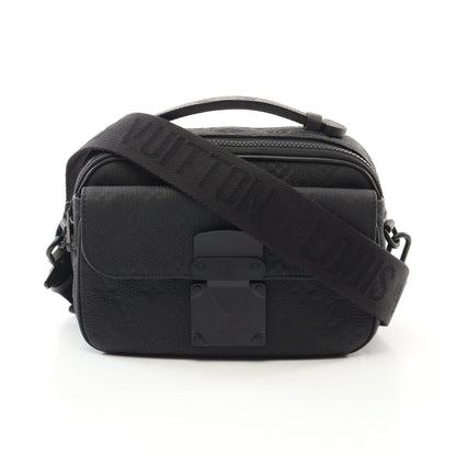 Sロック メッセンジャー モノグラム ハンドバッグ レザー ブラック ルイヴィトン バッグ LOUIS VUITTON
