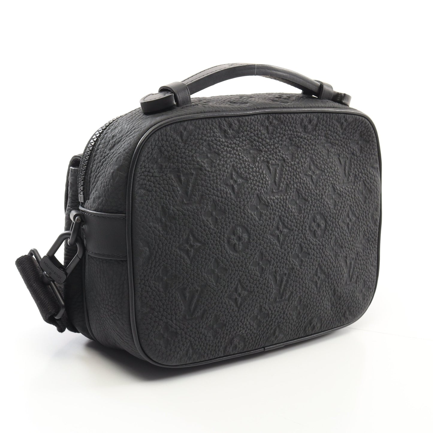 Sロック メッセンジャー モノグラム ハンドバッグ レザー ブラック ルイヴィトン バッグ LOUIS VUITTON