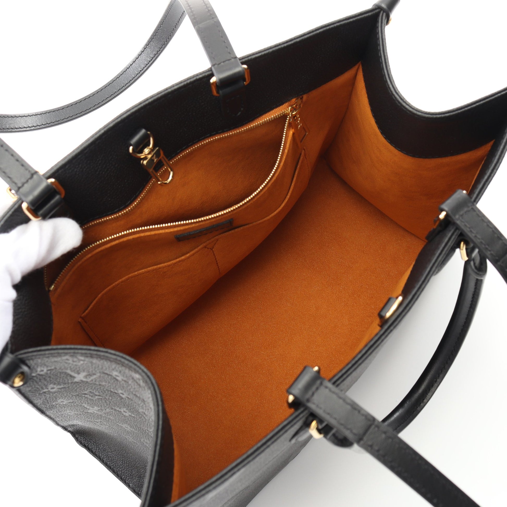 オンザゴーMM モノグラムアンプラント ノワール ショルダーバッグ トートバッグ レザー ブラック 2WAY ルイヴィトン バッグ LOUIS VUITTON