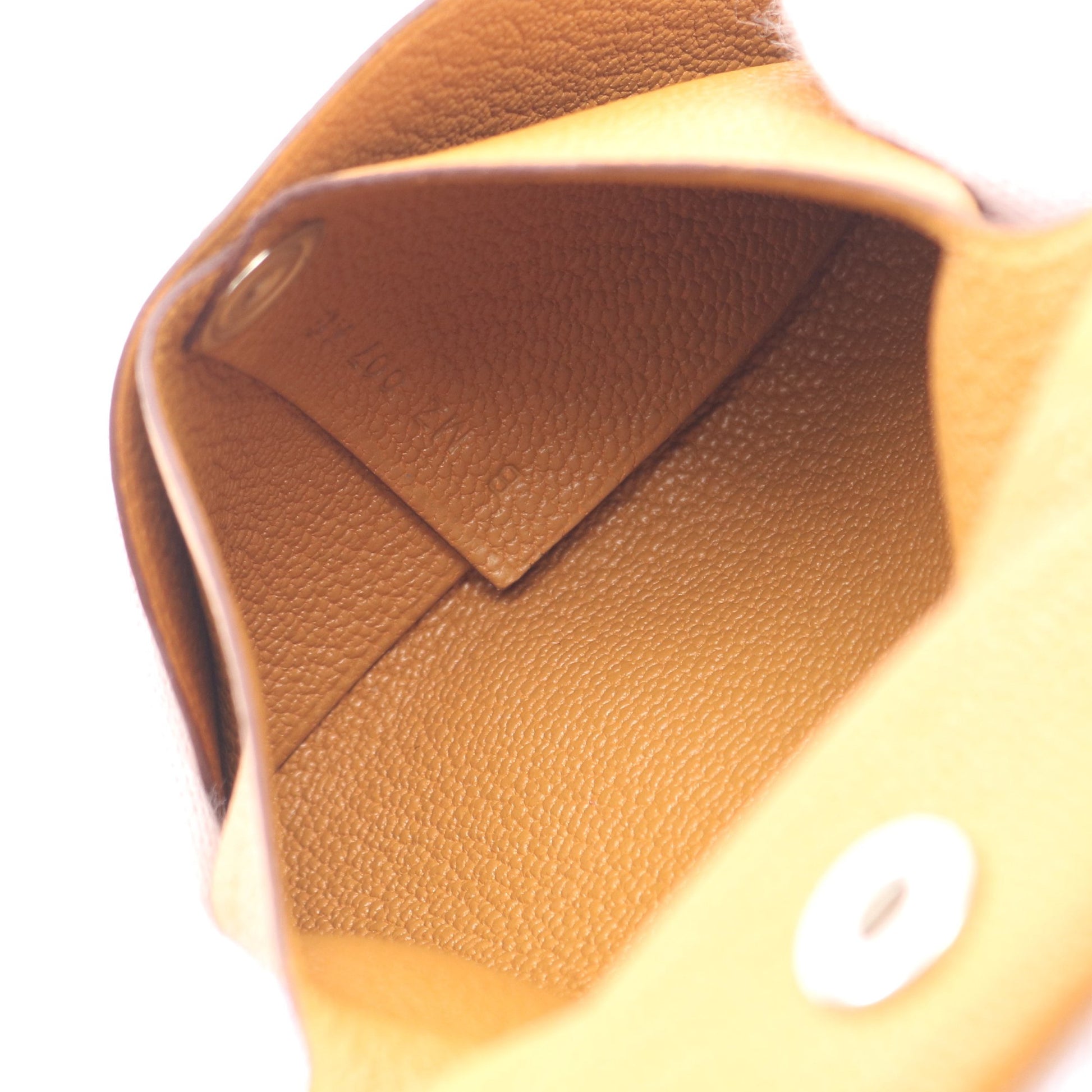 バスティア セサミ コインケース シェーブル ライトブラウン シルバー  