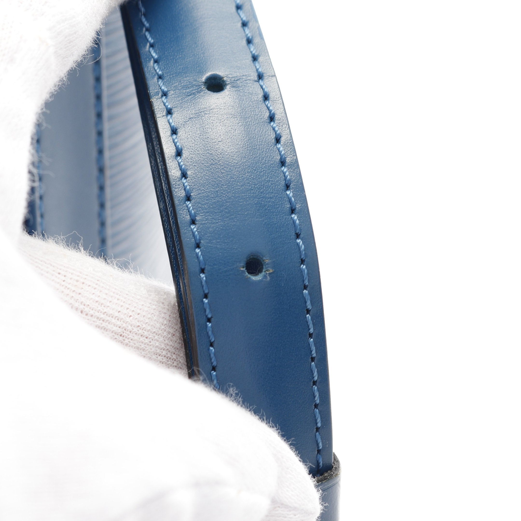 ランドネPM エピ トレドブルー ショルダーバッグ レザー ブルー ルイ