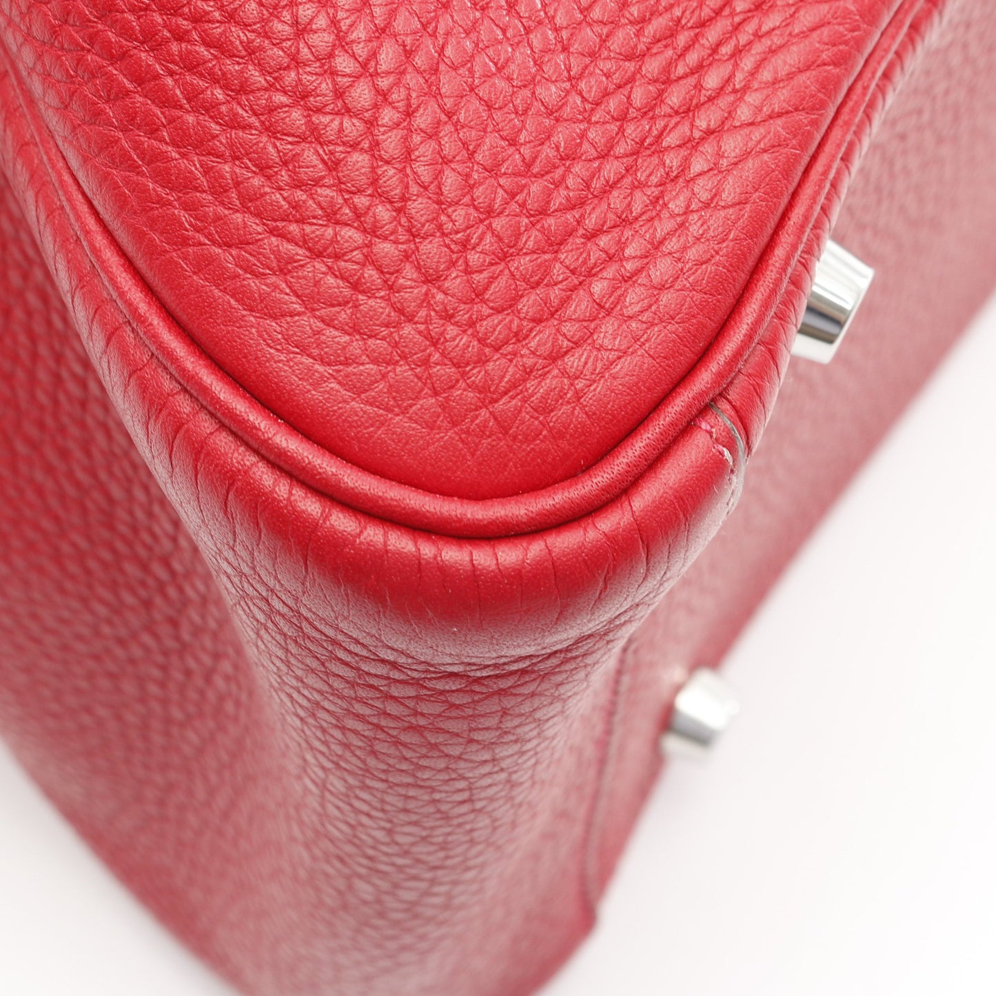 リンディ30 ショルダーバッグ トリヨンクレマンス レッド シルバー金具 A刻印 エルメス バッグ HERMES
