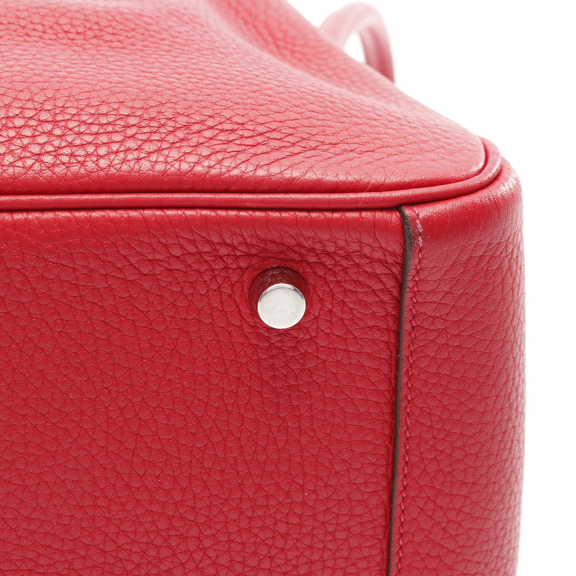 リンディ30 ショルダーバッグ トリヨンクレマンス レッド シルバー金具 A刻印 エルメス バッグ HERMES