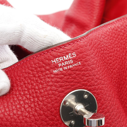 リンディ30 ショルダーバッグ トリヨンクレマンス レッド シルバー金具 A刻印 エルメス バッグ HERMES