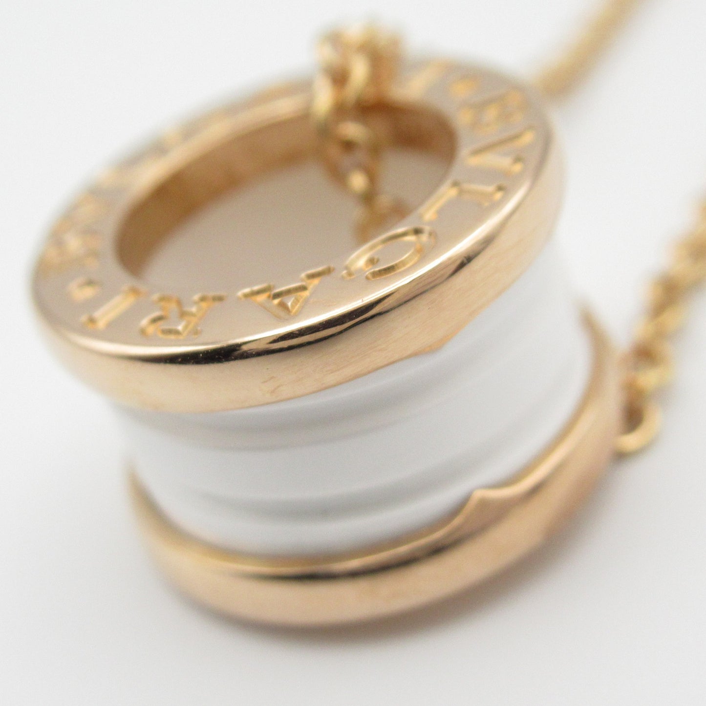 B-zero1 ネックレス セラミック ネックレス K18PG（ピンクゴールド） セラミック ホワイト ブルガリ アクセサリー BVLGARI