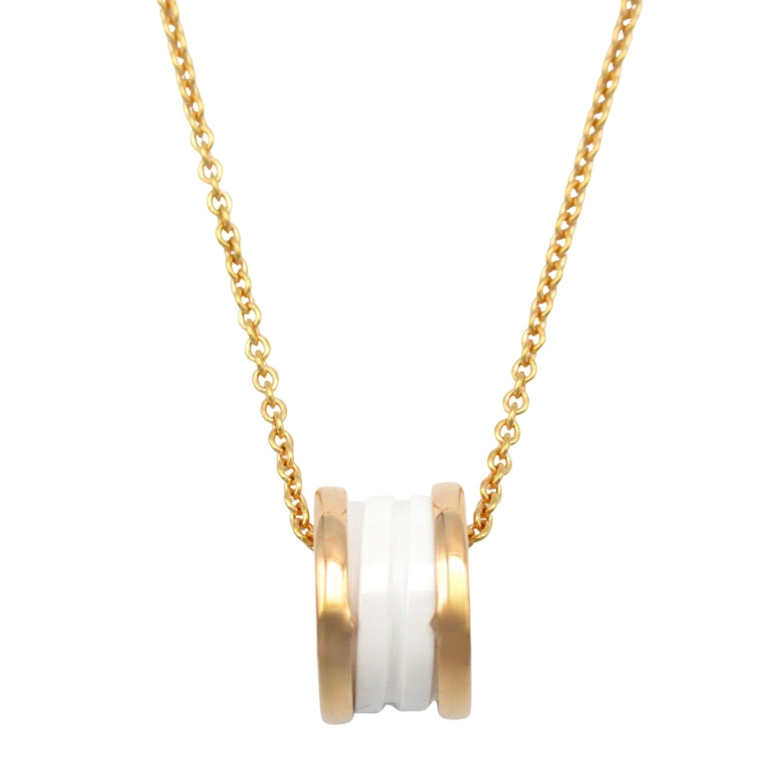 B-zero1 ネックレス セラミック ネックレス K18PG（ピンクゴールド） セラミック ホワイト ブルガリ アクセサリー BVLGARI