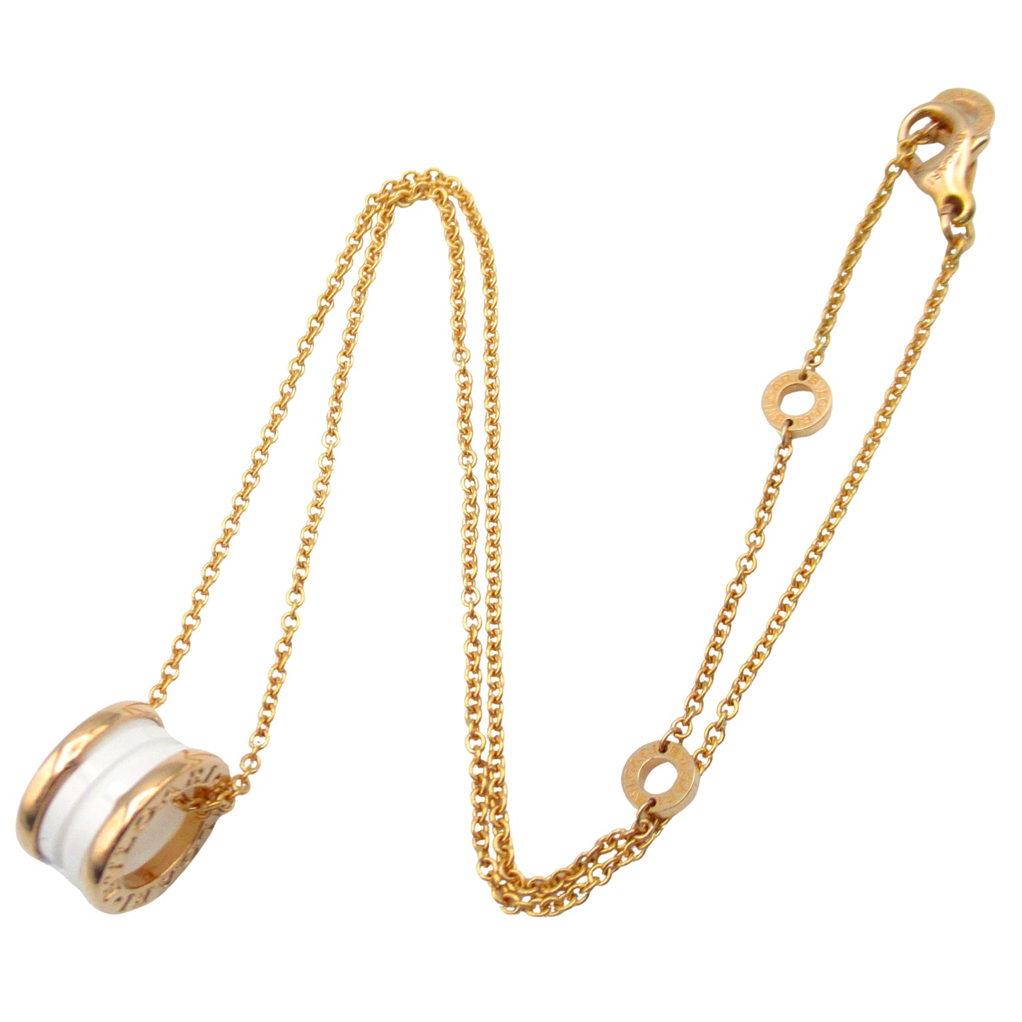 B-zero1 ネックレス セラミック ネックレス K18PG（ピンクゴールド） セラミック ホワイト ブルガリ アクセサリー BVLGARI